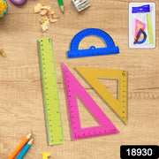 4-piece Geometry Set Triangle Ruler Protractor Straight Ruler thumbnail 6