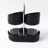 Apex Helix Salt N Pepper 2-piece Plastic Jar Set With Stand