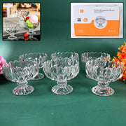 Glass Ice Cream Bowls Glass Dessert Cups For Sundae (6 Pcs) thumbnail 1