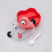 Double Layer Froggy Shape Lunch Box With Spoon (1 Pc  Mix Color) thumbnail 4