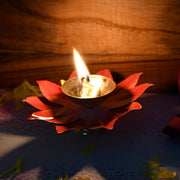 Lotus Shaped Brass Oil Diya (1 Pc) thumbnail 3