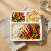 Plastic 3-compartment Plate For Meal Serving thumbnail 5