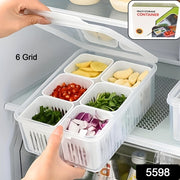 5598 Fridge Storage Boxes Freezer Storage Containers Container For Kitchen Storage Set Storage In Kitchen Vegetable Storage Draining Crisper Refrigerator Food Box (1 Pc) thumbnail 7