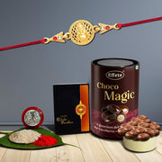 Rakhi (K1_432_em)  Chocolate Magic Rakhi For Brother With Gift Rakhi With Chocolate Rakhi Combo For Brother Set Of 1 Rakhi Chocolate thumbnail 1
