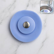 Creative 2-in-1 Blue Silicone Sewer Sink Sealer Cover Drainer (Multicolour  1 Pc) thumbnail 1