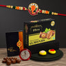 Shri Ganesh Rakhi For Brother Set Of 1 With Chocolate Almonds 32gm (K1_251_ca32)