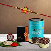 Lord Ganesh Rakhi For Brother With Chocolate Magic (K1_511_cm) thumbnail 1