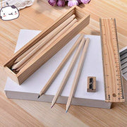 4726 Colorful Wooden Pencil Set With Pencil Box Ruler Sharpener For For Kids Artist Architect thumbnail 2