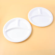 Freshee 10 Inch 3-compartment Round Compostable Bagasse Plate (10 Pc) thumbnail 1