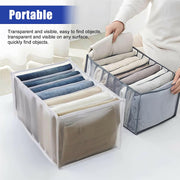 4069 Clothes Organizer +7 Grid Drawer Wardrobe Clothes Organizer Jeans Closet Cabinet Organizers Portable Foldable Storage Containers thumbnail 4