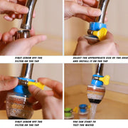 9092 Water Faucet Clean Purifier Filter Cartridge Water Tap Upgrade Universal Interface Faucet Filter (Six Layer Purifier) thumbnail 4