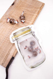 1073 Reusable Airtight Seal Plastic Food Storage Mason Jar Zipper (150ml) thumbnail 1
