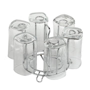 2741 Ss Round Glass Stand Used For Holding Sensitive Glasses And All Present In All Kinds Of Kitchens Of Official And Household Places Etc. thumbnail 6
