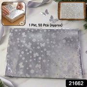 Decorative Silver Gift Wrapping Paper Sheets (1 Packet Approx 20 Pcs) thumbnail 7