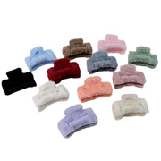 Big-size Soft Faux Fur Hair Claw Clips (12 Pc) thumbnail 3