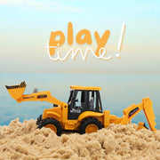 Lala Friction Powered Jcb Style Backhoe Loader Construction Toy Truck For Kids (1 Pc) thumbnail 4