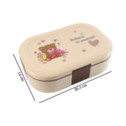 Cute Teddy Printed Kids Lunch Box (500ml  1 Pc) thumbnail 3