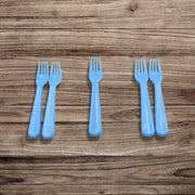 5895  Reusable Premium Heavy Weight Plastic Forks Party Supplies One Size Plastic 5pc Serving Fork Set For Kitchen Travel Home (5pc) thumbnail 2
