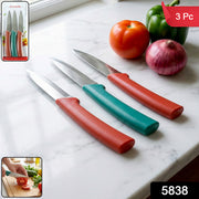 Multipurpose Kitchen Fruit  Vegetable Cutting Knife Set (Pack Of 3) thumbnail 7