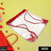 8005 Plastic Waterproof Pouch Transparent Stadium Bags Clear String Bag For Gym Concert Travel Beach Swimming Sport thumbnail 4