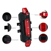 1561 Rechargeable Bicycle Front Waterproof Led Light (Red) thumbnail 4