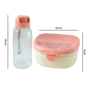 Plastic Lunch Box With Water Bottle Combo Set (1 Set) thumbnail 4