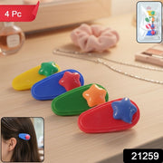 Colorful Star Design Decorative Hair Clip Set (4 Pc) thumbnail 7