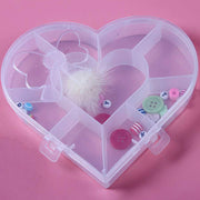 Heart-shaped Plastic Bead Storage Organizer Box (1 Pc) thumbnail 4