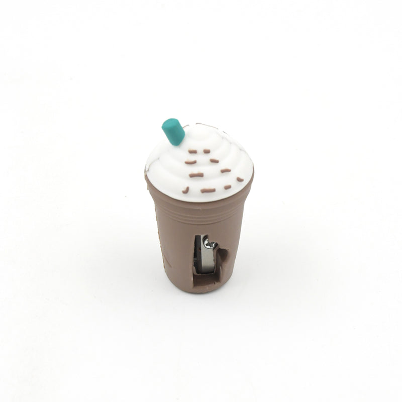 2in1 3d Cute Coffee Or Ice Cream Shape Sharpner Like Rotary Manual Pencil Sharpener For Kids  Ice Cream Style Office School Supplies Back To School Gift For Studentskids Educational Stationary Kit Bday Return Gift