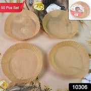 Round Air Fryer Disposable Paper Liner  (50 Pcs Set  160mmx45mm) thumbnail 7