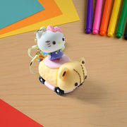 Cute Cartoon Cat Riding Toy Car Silicone Keychain (1 Pc) thumbnail 2