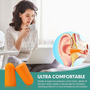 Reusable Noise Reduction Foam Ear Plugs (2 Pair Set) thumbnail 1