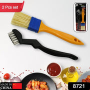 8721 Multifunction Basting Brush For Cooking Pastry Brush Baking Food Butter Brush Dusting Brush For Cooking Grease Brush For Baking Dishwasher Safe Grilling  Hairbrush  Corn (2 Pcs Set) thumbnail 6