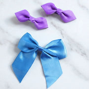 Elegant Satin Ribbon Bow Hair Clips Set (3 Pc) thumbnail 5