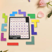 Wooden Daily Calendar Puzzle (Multicolor  1 Set) thumbnail 2