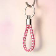 Leather Style Keychain With Metal Ring - (1 Pc) thumbnail 2