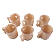 Elegant Heart Design Mini Tea  Coffee Mug Set (100ml 6 Pc) thumbnail 3
