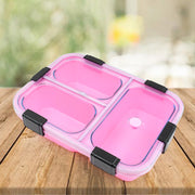 Plastic 3 Compartment Insulated Lunch Box Lunch Box (1 Pc) thumbnail 1