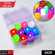 6429 10pcs Festival Decorative - Led Tealight Candles  Battery Operated Candle Ideal For Party. thumbnail 7