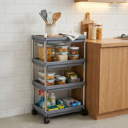 4-layer Rolling Storage Cart With Wheels Set thumbnail 3