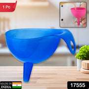 17555 Plastic Funnel For Pouring Oil Sauce Water Juice Cooking Oil Powder Small Food-grains Food Grade Plastic Funnel (1 Pc) thumbnail 5