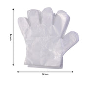 Disposable Transparent Plastic Gloves (100 Piece Pack) thumbnail 4