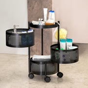 Metal Round High Quality Kitchen Trolley With Wheels (3 Layer  1 Pc) thumbnail 1