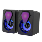 Rgb Desktop Speakers Plug And Play Usb Powered Speaker (2 Pc Set) thumbnail 2