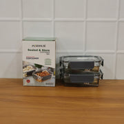 Airtight Sealed Food Storage Container Set (2 Pc Set 350 Ml Approx) thumbnail 6