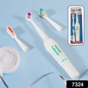 7324 Electric Toothbrush For Adults And Teens Electric Toothbrush Battery Operated Deep Cleansing Toothbrush With Extra Brush Heads (Battery Not Included) thumbnail 6
