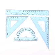 4-piece Transparent Geometry Instrument Set With Ruler thumbnail 1