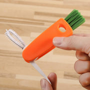 6483  3 In 1 Multifunctional Cleaning Brush Mini Glass Cover Cleaning Brush Bottle Cleaning Brush Set Cup Cleaner Brush Bottle Cap Detail Brush For Bottle Cup Cover Lid Home Kitchen Washing Tool (1 Pc) thumbnail 1