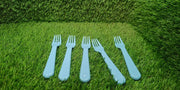 5895  Reusable Premium Heavy Weight Plastic Forks Party Supplies One Size Plastic 5pc Serving Fork Set For Kitchen Travel Home (5pc) thumbnail 6