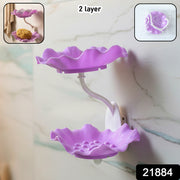 Wall Mounted Plastic 2 Layer Soap Dish Holder (1 Pc) thumbnail 7